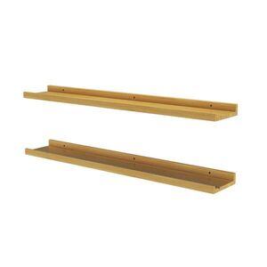 Vicco NÁSTĚNNÁ POLICE Linus Přírodní dřevo 90 x 4 cm Sada 2 kusů obraz