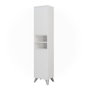Vicco KOUPELNOVÁ SKŘÍŇKA Leano Bílá 38 x 180 cm se 2 dveřmi obraz