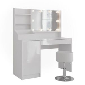 Vicco TOALETNÍ STOLEK Sherry Bílá/bílý vysoký lesk 119.8 cm 5 dílů obraz