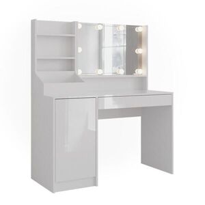 Vicco TOALETNÍ STOLEK Sherry Bílá/bílý vysoký lesk 119.8 cm 4 díly obraz