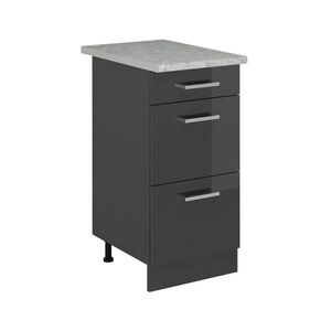 Vicco SPODNÍ SKŘÍŇKA KUCHYŇSKÉ LINKY R-Line Antracitový vysoký lesk 40 cm PD Mramor obraz