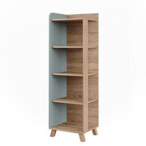 Vicco KOUPELNOVÁ POLIČKA Karen Sonoma/modrá 40 x 128 cm se 4 přihrádkami obraz