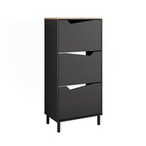 Vicco BOTNÍK NA BOTY Marelle Antracit/Artisan 60 x 129.5 cm se 3 přihrádkami obraz