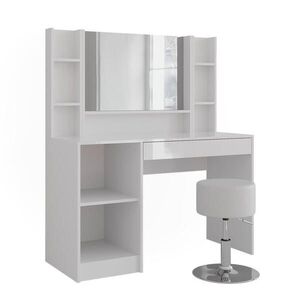 Vicco TOALETNÍ STOLEK Sherry Bílá/bílý vysoký lesk 119.8 cm 5 dílů obraz
