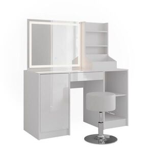 Vicco TOALETNÍ STOLEK Sherry Bílá/bílý vysoký lesk 128.2 cm 7 dílů obraz