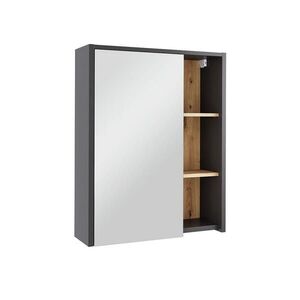 Vicco SKŘÍŇKA SE ZRCADLEM DO KOUPELNY Viola Grey/Artisan 60 x 75 cm s otevřenými policemi obraz