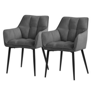 ML-DESIGN JÍDELNÍŽIDLA, SADA 2 KS, tmavě šedá froté látka obraz