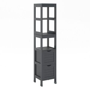 Vicco KOUPELNOVÁ SKŘÍŇKA Vilda Šedá 30 x 144 cm se 2 zásuvkami obraz