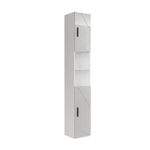 Vicco VYSOKÁ SKŘÍŇKA Irma Bílá/bílý vysoký lesk 30 x 190 cm se 2 dveřmi obraz