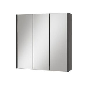 Vicco KOUPELNOVÁ ZRCADLOVÁ SKŘÍŇKA Majest Antracit 67.4 x 68 cm se 3 zrcadlovými dveřmi obraz