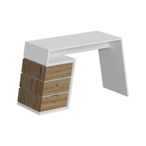 Vicco STŮL Okaro Bílá/dub 105 x 50 cm se 3 zásuvkami obraz