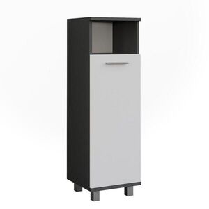 Vicco MIDI SKŘÍŇKA Ilias Antracitová/bílá 30.2 x 95 cm s dveřmi obraz
