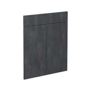 Vicco KUCHYŇSKÁ DVÍŘKA R-Line Černý beton 59.6 x 70.8 cm nábytková čela pro spodní skříňku se zásuvkami obraz