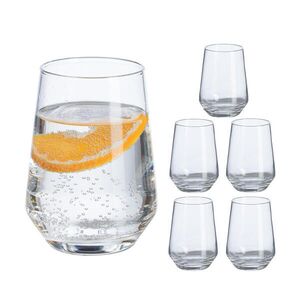 Relaxdays SKLENICE Transparentní 6-ks-set sklo 390 ml obraz
