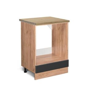 Vicco SKŘÍŇKA NA VESTAVĚNOU TROUBU R-Line Antracitový vysoký lesk 60 cm , PD Dub obraz