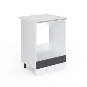 Vicco SKŘÍŇKA NA VESTAVĚNOU TROUBU R-Line Antracitový vysoký lesk 60 cm s pracovní deskou obraz