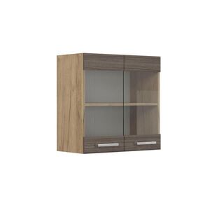 Vicco SKLENĚNÁ KUCHYŇSKÁ SKŘÍŇKA R-Line Ušlechtilá šedá 60 cm obraz