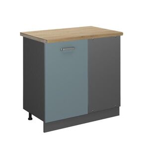 Vicco ROHOVÁ SKŘÍŇKA R-Line Modrošedá 86 cm , PD Dub obraz