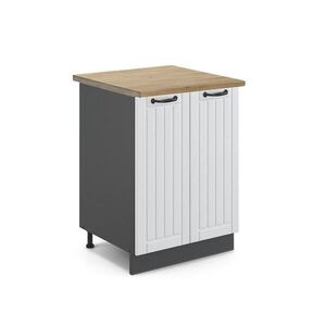 Vicco SPODNÍ SKŘÍŇKA KUCHYŇSKÉ LINKY Fame-Line Bílý venkovský dům 60 cm , PD Dub obraz