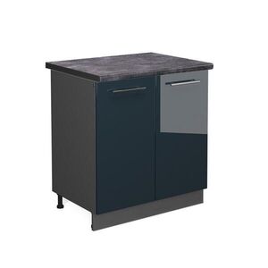 Vicco SKŘÍŇKA POD DŘEZ Fame-Line Tmavě modrá s vysokým leskem 80 cm , PD Antracit obraz