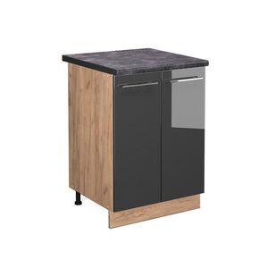 Vicco SPODNÍ SKŘÍŇKA KUCHYŇSKÉ LINKY Fame-Line Antracitový vysoký lesk 60 cm , PD Antracit obraz