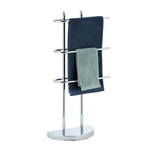 Relaxdays STOJAN na ručníky chrom 3-ramenný volně stojící 83 cm obraz