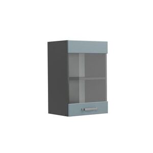 Vicco SKLENĚNÁ KUCHYŇSKÁ SKŘÍŇKA R-Line Modrošedá 40 cm obraz