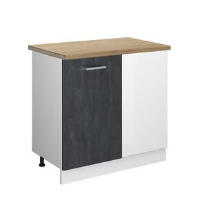 Vicco ROHOVÁ SKŘÍŇKA R-Line Černý beton 86 cm PD Dub obraz