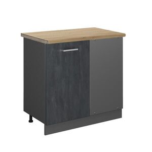 Vicco ROHOVÁ SKŘÍŇKA R-Line Černý beton 86 cm PD Dub obraz