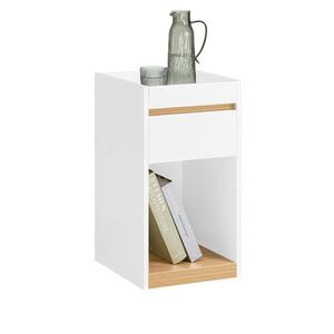 SoBuy NOČNÍ STOLEK s jedním zásuvkou Bílá 35x30x55cm Minimalistický obraz