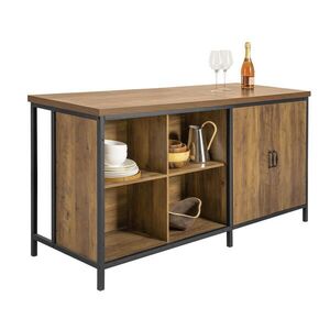 SoBuy KUCHYŇSKÝ OSTRŮVEK s jednou dvířky Hnědá 170x60x89cm Industriální obraz