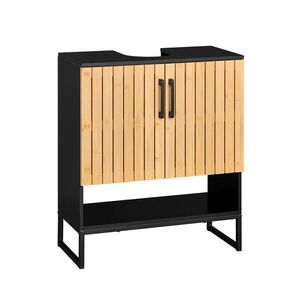 SoBuy SPODNÍ SKŘÍŇKA POD UMYVADLO se 2 dveřmi Bambus 60x30x70cm Moderní obraz