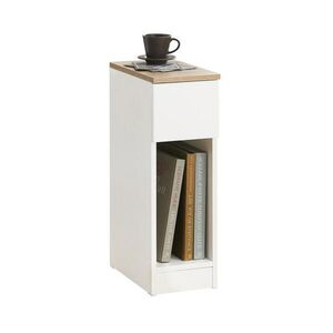 SoBuy NOČNÍ STOLEK s jedním zásuvkou Bílá 35x20x60cm Minimalistický obraz