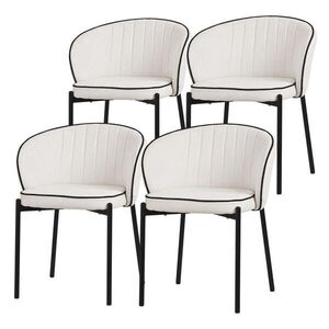 ML-DESIGN JÍDELNÍ ŽIDLE, 4dílná sada, béžová obraz