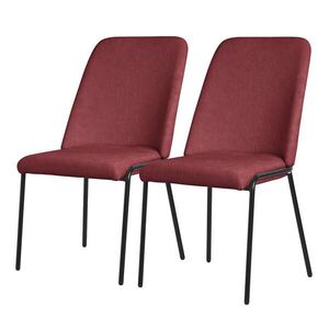 ML-DESIGN JÍDELNÍ ŽIDLE, sada 2 ks, červená, s látkovým potahem obraz