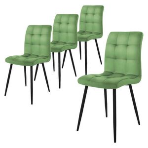 ML-DESIGN JÍDELNÍ ŽIDLE, SADA 4 KS, šalvějový samet obraz