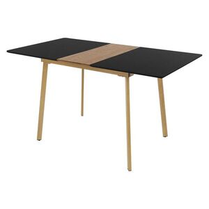ML-DESIGN ROZTAHOVACÍ JÍDELNÍ STŮL černý ze dřeva 110/140 x 75 x 76, 5 cm obraz