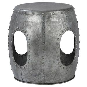 WOMO-DESIGN ODKLÁDACÍ STOLEK kulatý Ø38x43 cm stříbrný z kovu obraz