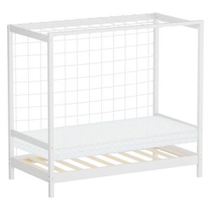 ML-DESIGN DĚTSKÁ POSTEL ve tvaru fotbalové branky s matrací 80 x 160 cm, bílá obraz