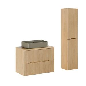 Petits-meubles KOUPELNOVÝ NÁBYTEK 80.6cm Isaline 2er-Set Světlý dub obraz