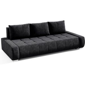 Beautysofa ROZKLÁDACÍ pohovka Draco 3místná, s úložným prostorem, antracitová obraz