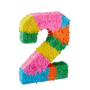 Relaxdays PIÑATA Barevná číslice 2 papír obraz