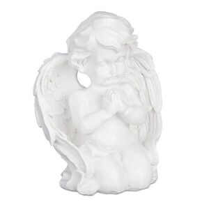 Relaxdays ANDĚL Bílá na hrob polyresin mrazuvzdorný výška 15, 5 cm obraz