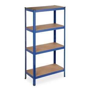 Relaxdays REGÁL Modrý ocel MDF 4 police 280 kg obraz