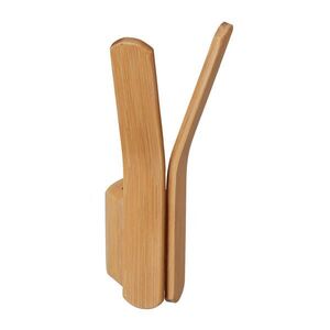 Relaxdays HÁČEK přírodní bambus dvojitý 15 cm obraz
