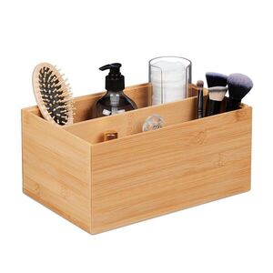 Relaxdays BOX Přírodní bambus 2 přihrádky 14 cm obraz