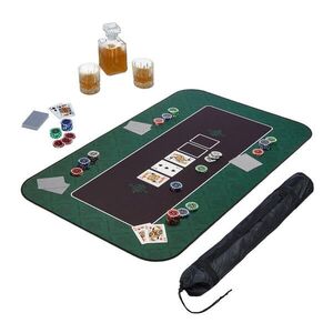 Relaxdays PODLOŽKA Zelená na poker 100x60 cm protiskluzová obraz