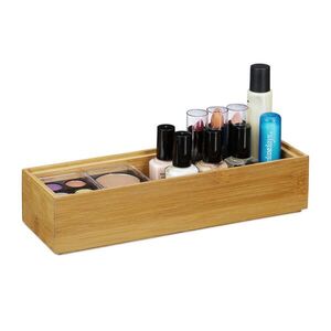 Relaxdays KRABICE Přírodní bambus stohovatelná 23 cm obraz