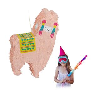 Relaxdays PIÑATA Lososová lama papír obraz