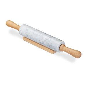 Relaxdays VÁLEČEK Bílý mramor 48 cm obraz